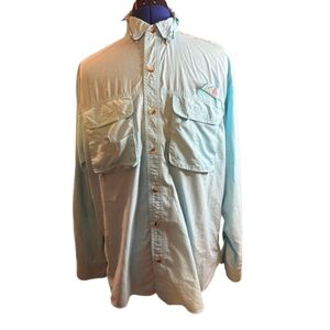 Bass Pro Shops Light Blue Casual Button Field Fishing Shirt